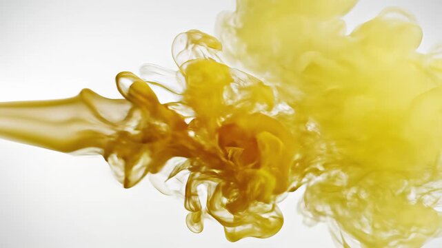 Yellow petals unfurling from a submerged flower, accompanied by rippling golden liquid and a knifes gentle intrusion, masterfully capturing the essence of dancing and symphony in a visually.