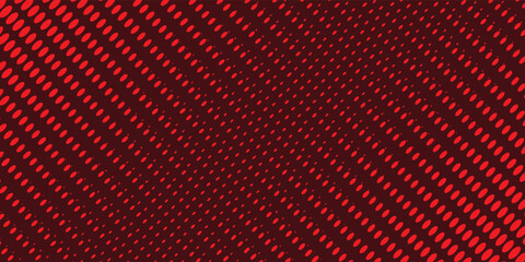 Halftone  pattern dot background. Gradient faded dots. Red color circle isolated on dark red backdrop. Vector illustration.