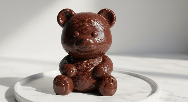 chocolate in the shape of a teddy bear - Powered by Adobe
