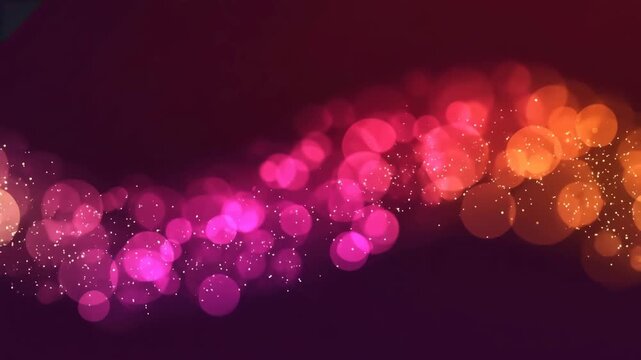 Abstract Bokeh Lights Gradient Transition Pink Orange Glow Particles Motion Background 4K Ai HD high quality video.	

