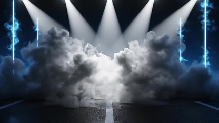 Asphalt road stretches into the distance under dramatic lighting, evoking mysterious anticipation perfect for capturing essence of high stakes business deal or action packed movie plot.