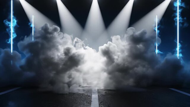 Asphalt road stretches into the distance under dramatic lighting, evoking mysterious anticipation perfect for capturing essence of high stakes business deal or action packed movie plot.