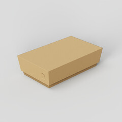 3D Rendered Lunch Box on Clean White Background for Product Mockup, Packaging Design, and Branding Presentation