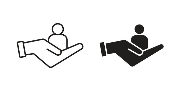 Retention icon with editable stroke. Thin Line and flat icons for UI designs