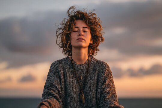 Conceptual Art of Stress Management Thoughtful Response - Powered by Adobe