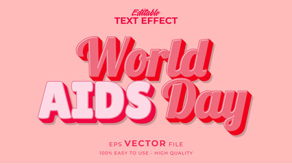 World AIDS Day Editable Text Effect 