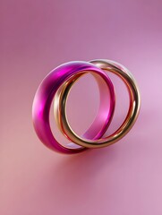 Intertwined Reflections &ndash; Modern Abstract Love Rings
