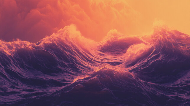 Vibrant digital waves flow in layered motion, blending ocean energy with futuristic design. The scene evokes exploration, depth, creativity, and the dynamic rhythm of water reimagined through technolo - Powered by Adobe