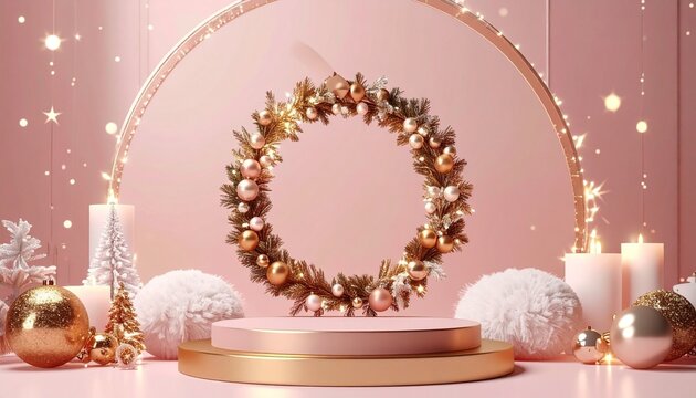 christmas decoration with candle - Powered by Adobe