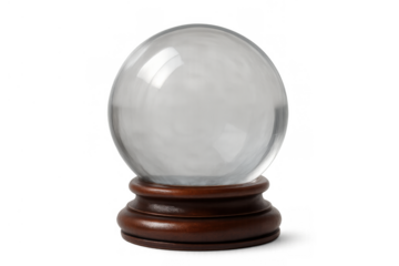 Crystal ball providing spiritual guidance, fortune telling, and predicting the future on transparent background
