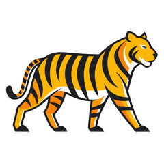 Stalking tiger mascot illustration Vector