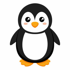 Obraz premium Cute cartoon penguin character illustration Vector