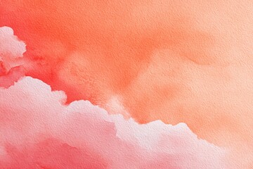 Fototapeta premium Soft peach and coral watercolor abstract background