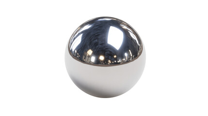 steel ball on white background 