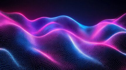 Abstract waves of neon light flowing smoothly across the frame, creating a vibrant, futuristic, and dynamic visual with luminous color movement.