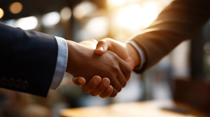 Portrait style shot of faceless mentor and mentee together natural light creating warm atmosphere positive professional interaction development moment modern workplace relation