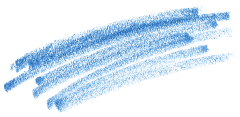 Blue rough crayon pastel scribble scrawl doodle texture isolated PNG cutout, transparent background. Abstract, vibrant, creative, expressive graphic design element