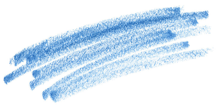 Blue rough crayon pastel scribble scrawl doodle texture isolated PNG cutout, transparent background. Abstract, vibrant, creative, expressive graphic design element