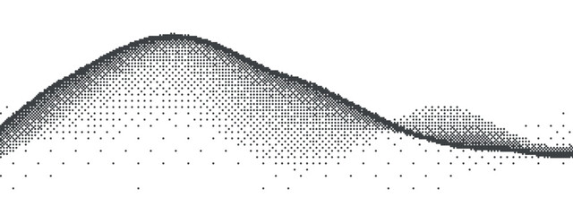 Pixel dither with fade and game for dot or videogame. Bit gradient with arcade and bitmap and pixel. Dither fade semitone and overlay old horizontal with wavy gradation video for effect graphic.