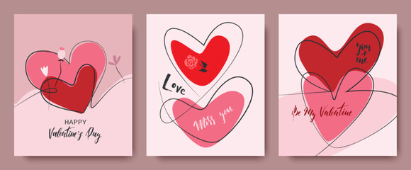 Valentines with hearts