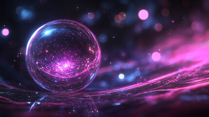 Glowing single particle suspended in dark space emitting radiant light and subtle energy representing isolation, focus, cosmic minimalism, and abstract futuristic digital visualization