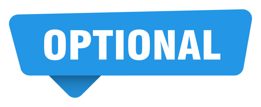 optional sticker. optional blue sign isolated on transpatent background