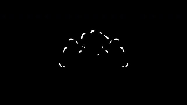 煙のアニメーション　手描き　背景透過