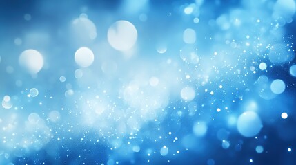 Obraz premium Bright white and blue bokeh lights sparkling on transparent background isolated png with soft glowing particles and dreamy effect