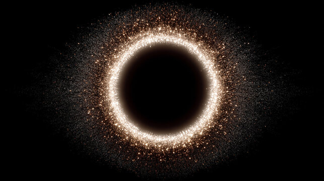 Light particles orbit a central core, creating a glowing, dynamic scene symbolizing energy, atomic structure, futuristic technology, and cosmic motion.