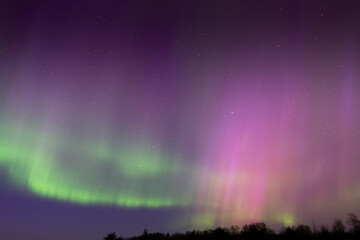 Aurora Borealis pink and green