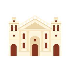 Minimalist Argentina cathedral building on white background, perfect for travel and culture themes isolated vector illustration