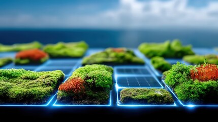 Innovative green technology solutions for sustainable energy development in coastal regions digital art futuristic perspective