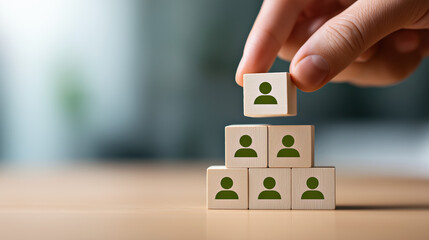 Human Resource Management Technology HR Manager Reviewing Digital CV Network Structure Online Recruitment System Selecting Perfect Employee Candidate for Company