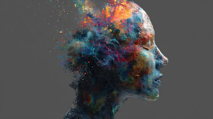 Conceptual visualization of mind, psychology, and emotions with abstract neural patterns, glowing connections, and flowing energy representing thought processes, mental states, and emotional complexit