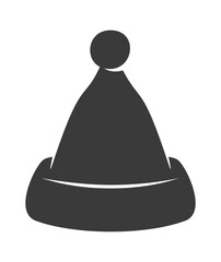 Simple Santa hat silhouette headwear
