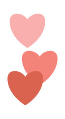 Like heart symbols flowing reaction