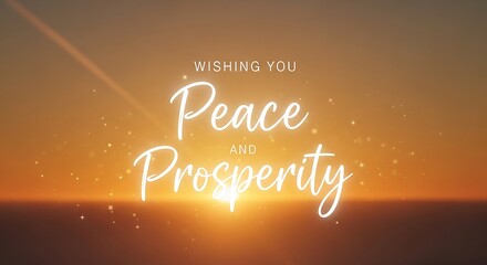 Wishing you peace and prosperity on a warm and sunny background, perfect for sending holiday greetings and spreading joy this season