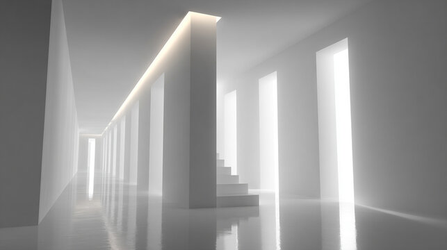 Minimal glowing interface floating in a white void with sleek lines and subtle luminous elements representing futuristic technology, digital aesthetics, modern UI design, and abstract visualization