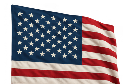American flag waving, united states national symbol of freedom and democracy, patriotism, independence transparent background