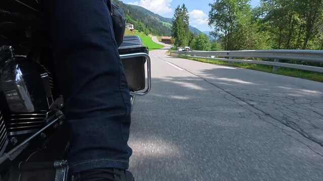 man with bagger motorcycle