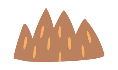 Desert rock drawing cute style