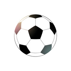 Obraz premium Classic Soccer Ball with Black and White Panels isolated on a transparent background