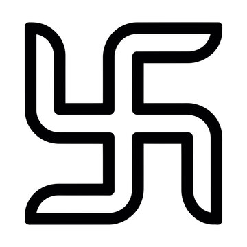 swastik line icon