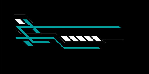 Vector abstract stripe for sports car, motorcycle, boat, yacht, sticker for vehicles. Arrow, striped design element. Modern vector background.