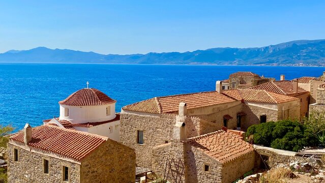 old house in the unique town of Monemvasia in Greece