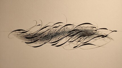 Black and white portrait of a woman as an artistic vector illustration silhouette sketch