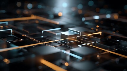Macro close-up of a circuit board revealing the electronics and technology used in professional DJ mixing equipment like an audio mixer or stereo turntable
