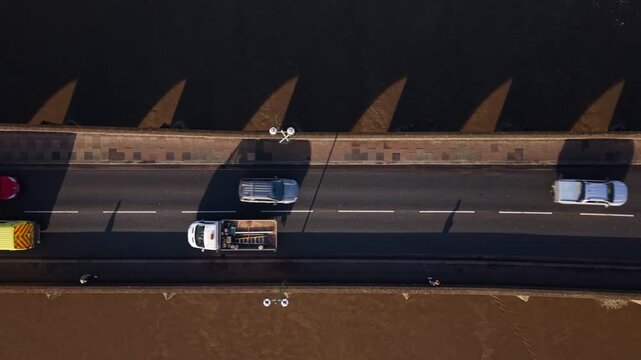 Barnstaple long bridge drone video 