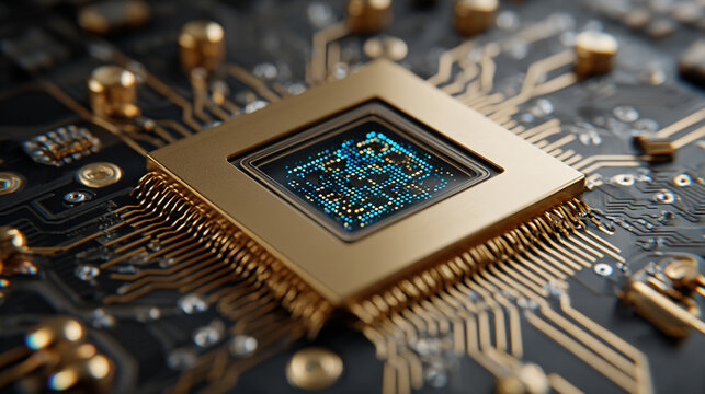 Quantum computing interface glowing in dark environment with luminous digital elements representing futuristic technology, advanced computation, abstract data flow, and sci-fi digital visualization