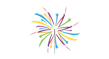 Vibrant fireworks burst into the night sky in a colorful, festive celebration display.